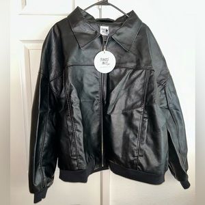 Goldsmith PU bomber jacket